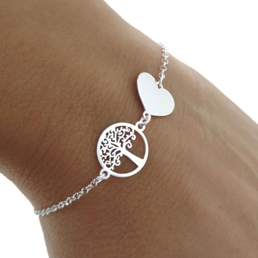 Joyas Plata 929 JOYERIADL Pulseras Varias | Pulsera Corazon Arbol De La Vida