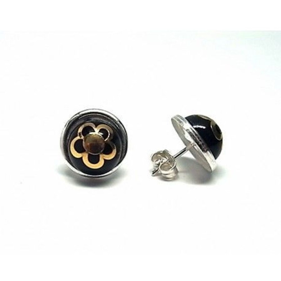 Joyas Plata 955 JOYERIADL Tornillo / Presion | Pendientes Bicolor