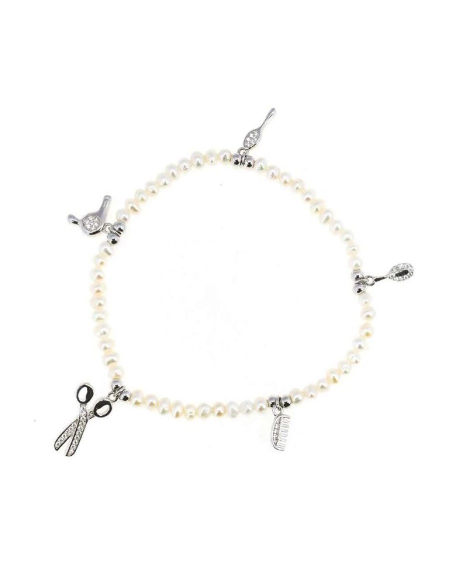 Joyas Plata 931 JOYERIADL Personalizado | Pulsera Perlas Para Peluquera