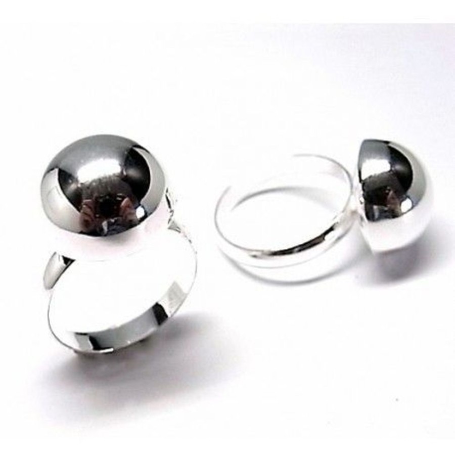 Joyas Plata 925 JOYERIADL Anillos Plata | Anillo Media Bola 14 Mm