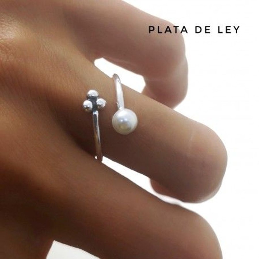 Joyas Plata 925 JOYERIADL Anillos Plata | Anillo Perla