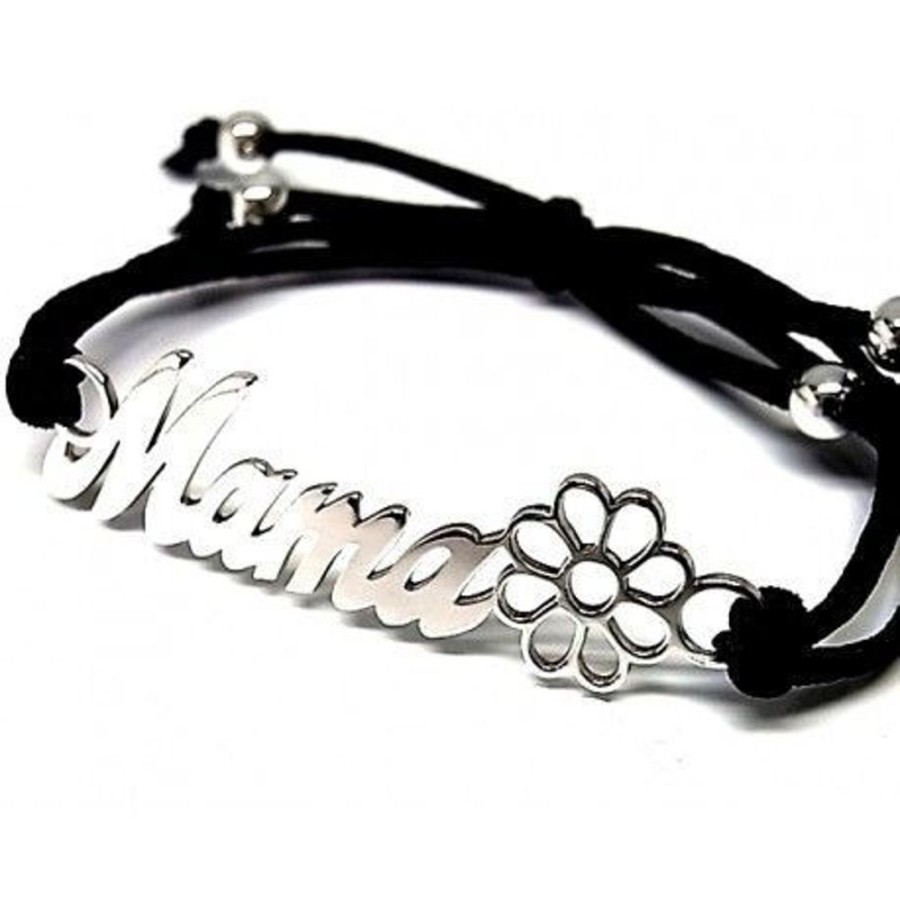 Joyas Plata 931 JOYERIADL Personalizado | Pulsera Mama + Flor