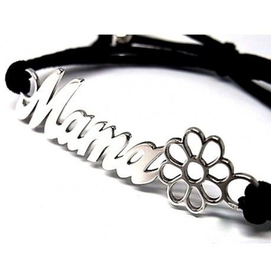 Joyas Plata 931 JOYERIADL Personalizado | Pulsera Mama + Flor