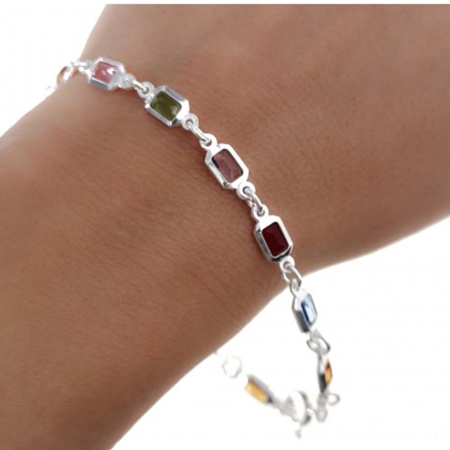 Joyas Plata 927 JOYERIADL Circonitas / Piedras / Perlas | Pulsera Colours