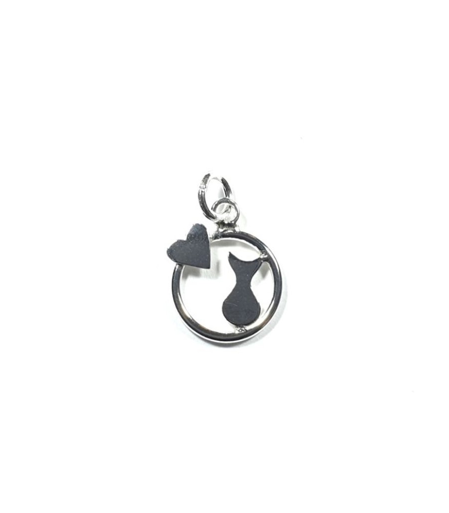 Joyas Plata 933 JOYERIADL Animales Plata | Colgante Gatito Corazon