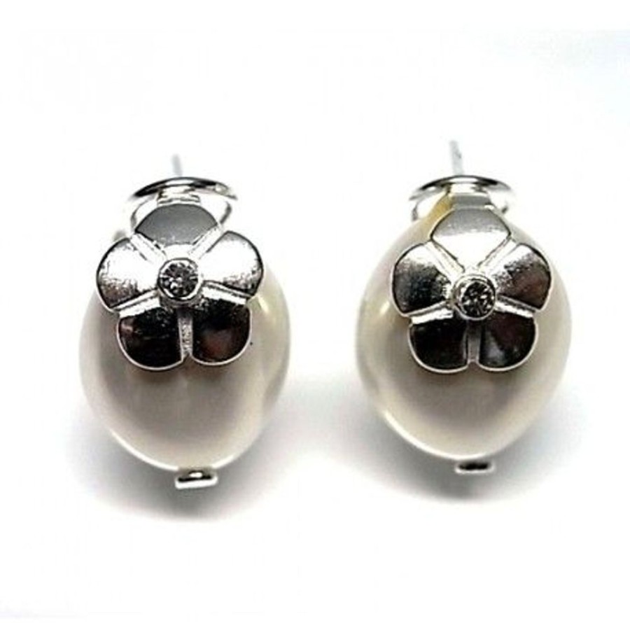 Joyas Plata 951 JOYERIADL Cortos | Pendientes Plata De Ley Perla Shell