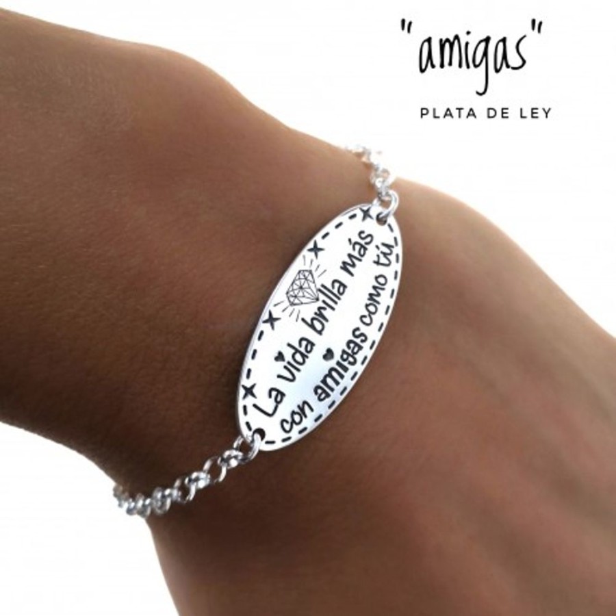 Joyas Plata 931 JOYERIADL Personalizado | Pulsera Personalizada Amigas