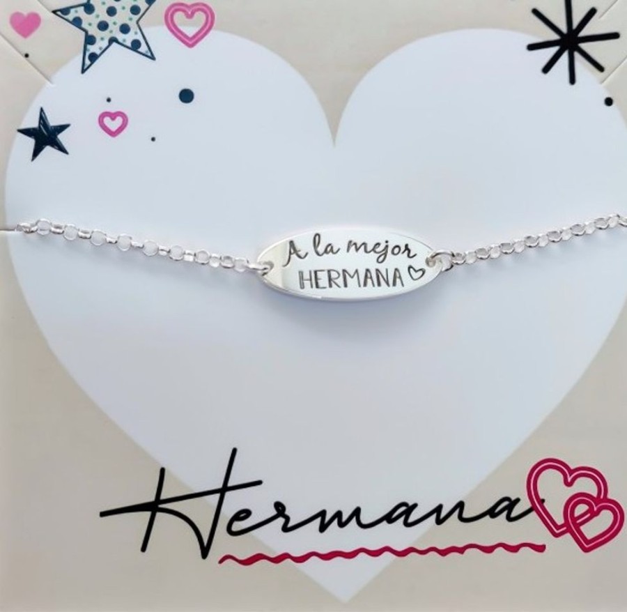 Joyas Plata 931 JOYERIADL Personalizado | Pulsera » A La Mejor Hermana»