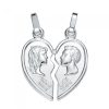 Joyas Plata 941 JOYERIADL Colgantes Personalizados | Colgante » Siempre Juntos » Corazon Parejas