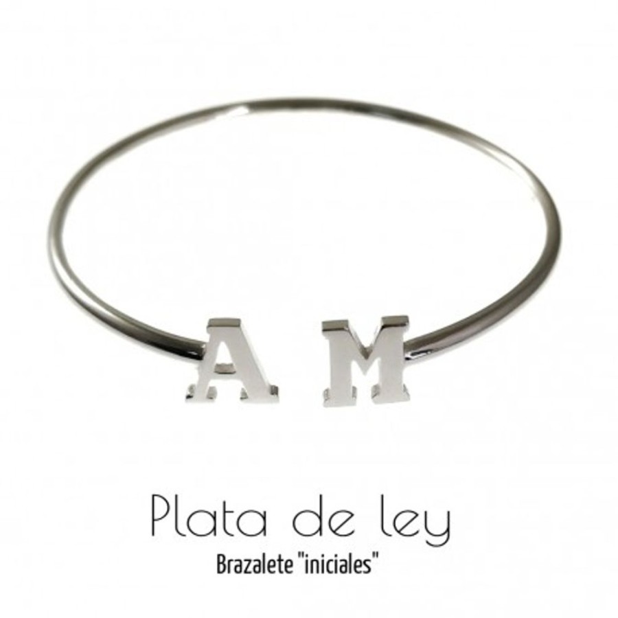 Joyas Plata 931 JOYERIADL Personalizado | Pulsera Personalizada Inicial Doble