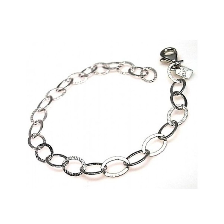 Joyas Plata 929 JOYERIADL Pulseras Varias | Pulsera Plata De Ley Eslabones Planos