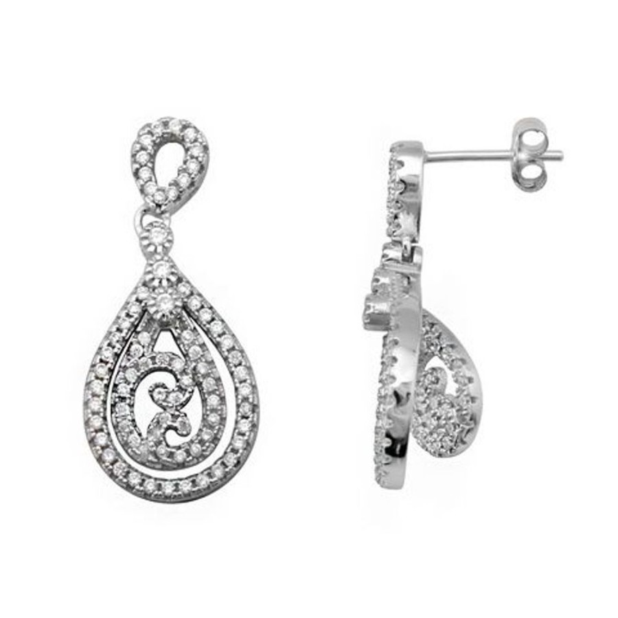 Joyas Plata 954 JOYERIADL Largos | Pendientes Circonitas Plata De Ley 925