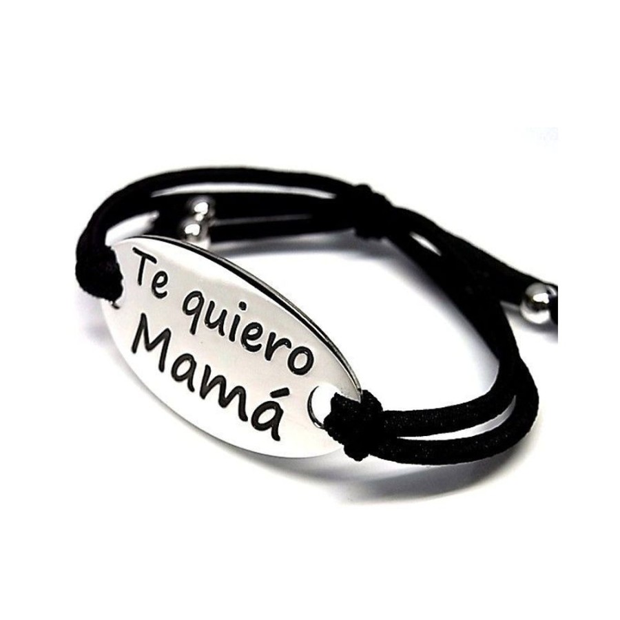 Joyas Plata 931 JOYERIADL Personalizado | Pulsera Plata De Ley » Te Quiero Mama»