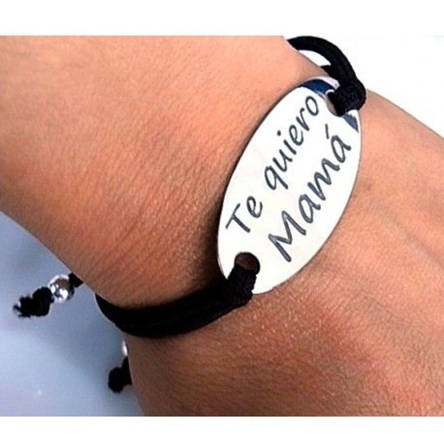 Joyas Plata 931 JOYERIADL Personalizado | Pulsera Plata De Ley » Te Quiero Mama»