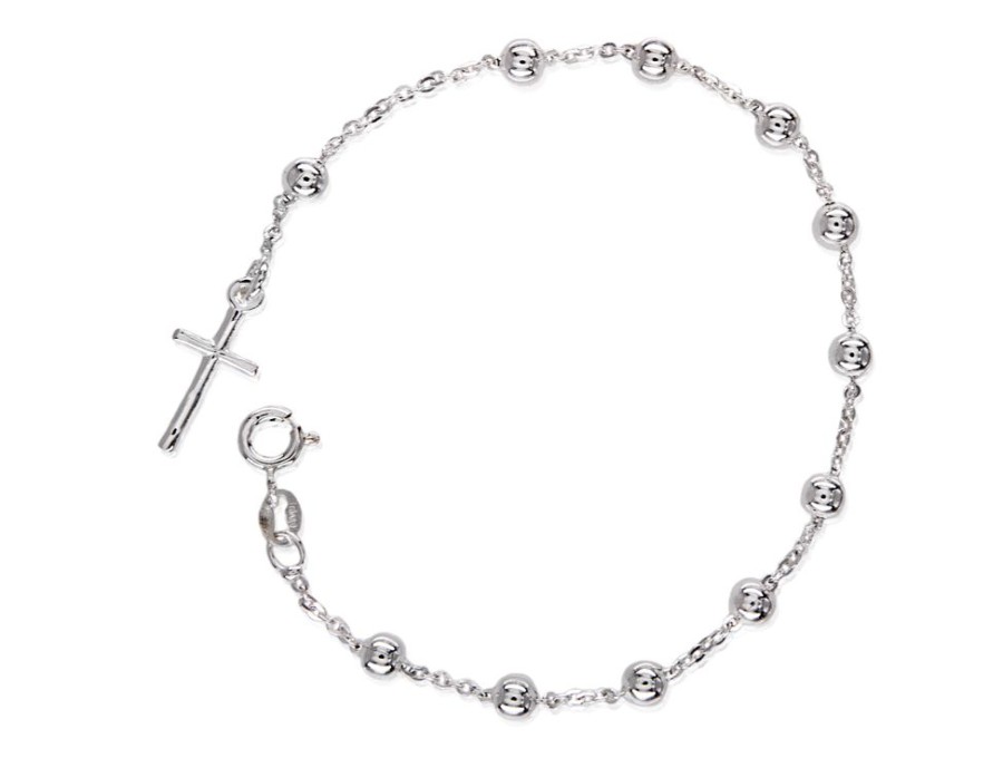 Joyas Plata 929 JOYERIADL Pulseras Varias | Pulsera Rosario Cross 4Mm