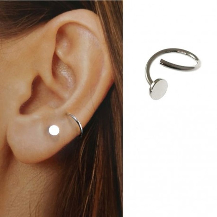 Joyas Plata 955 JOYERIADL Tornillo / Presion | Earcuff Con Falso Aro