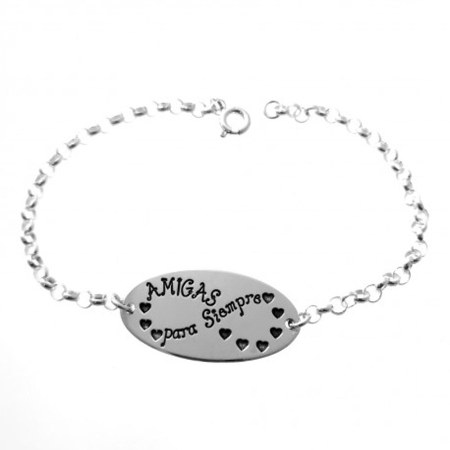 Joyas Plata 931 JOYERIADL Personalizado | Pulsera Personalizada Amigas Infinito