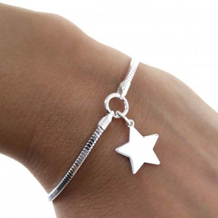 Joyas Plata 927 JOYERIADL Circonitas / Piedras / Perlas | Pulsera Cola De Topo Estrella